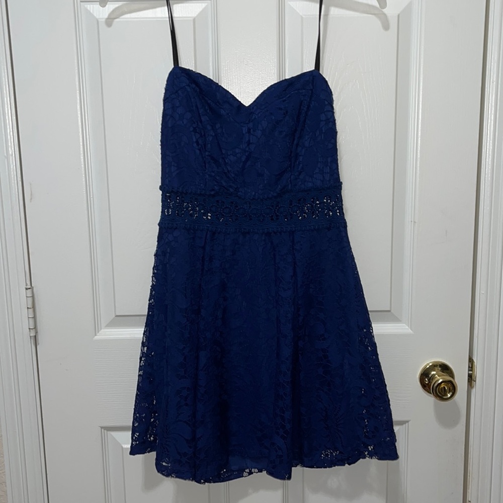 Royal Blue Strapless B.Darlin Dress